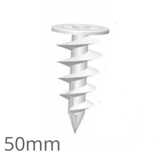 50mm Screwed-in Helical Fastener for Polystyrene Insulation – WK-DS  (pack of 10).